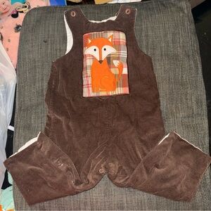Vintage Boys Fox corduroy Longall | Brown/Orange | Size 24m